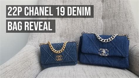 chanel 19 denim medium|chanel 19 small vs medium.